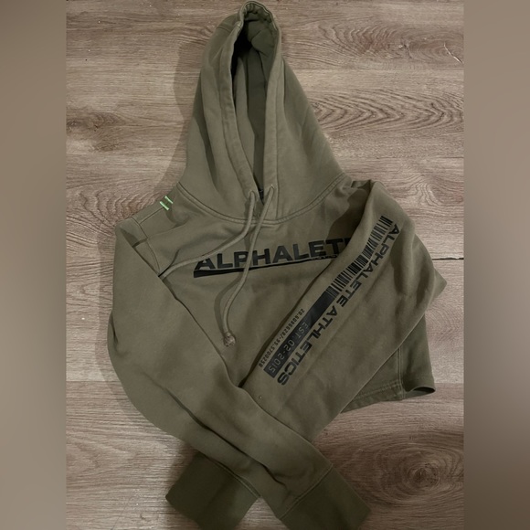 Green crop hoodie - Picture 1 of 3